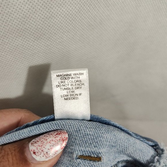 Versona Skinny Jeans Denim Modern Fit Women Size 27 Light Wash Blue Distressed - Picture 7 of 9